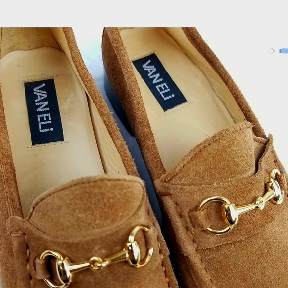 Vtg Gucci Like Van Eli Frolicca Horse Bits Brown Suede Loafers Sz 9M EUC - Picture 7 of 14